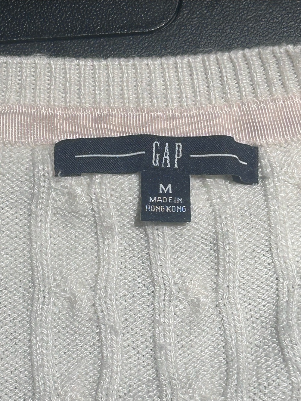GAP woman’s  Cream Cable-Knit Crewneck Sweater